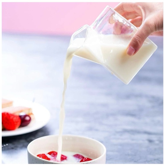 Mini Glass Milk Carton Cup - Picture 2 of 7